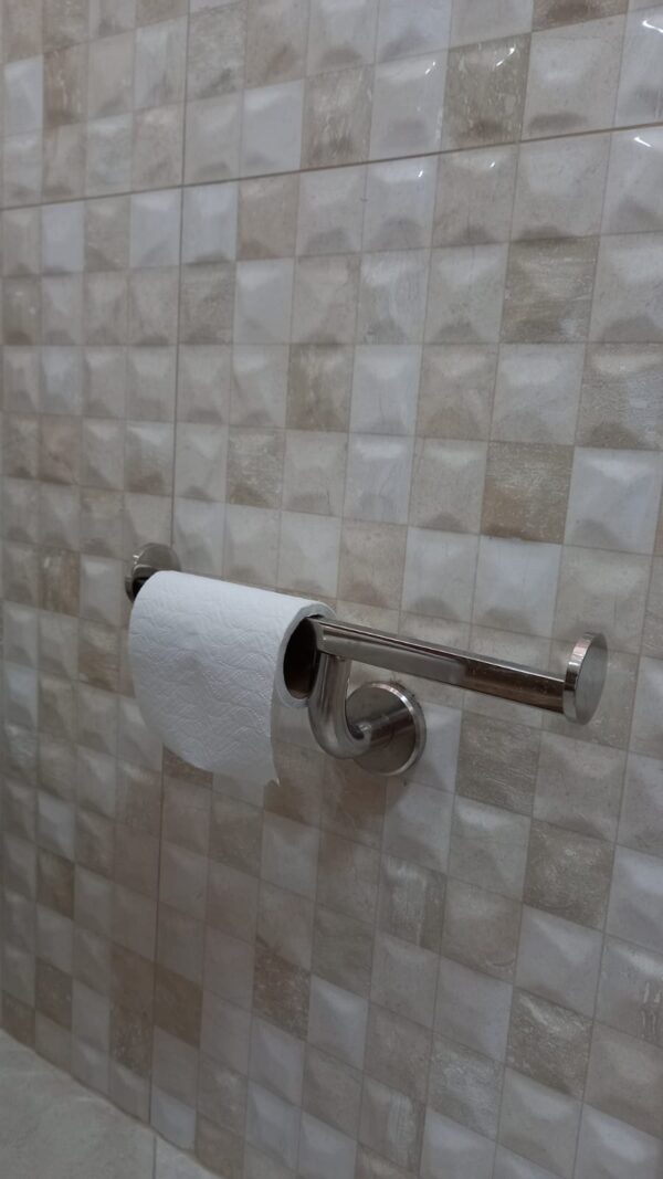 SUPORTE PORTA PAPEL HIGIÊNICO DE AÇO INOX​ - Imagem 2